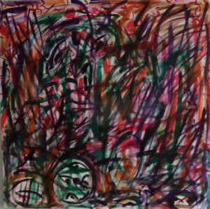 2. Oppression Oil and pastel on canvas 4ft x 4ft