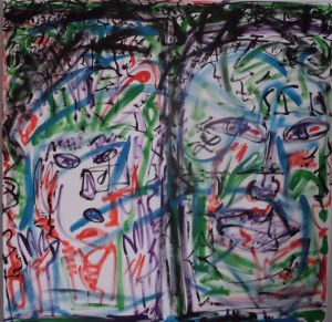 3. Suppression Oil and pastel on canvas 4ft x 4ft